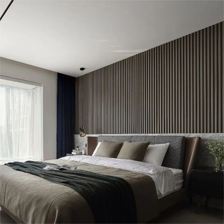 application of wood veneer wall panel 4